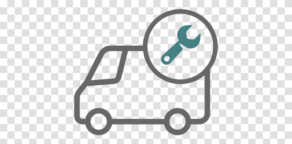 Mobile Technician Van Car Hand Drawn, Key, Lawn Mower, Tool, Silhouette Transparent Png
