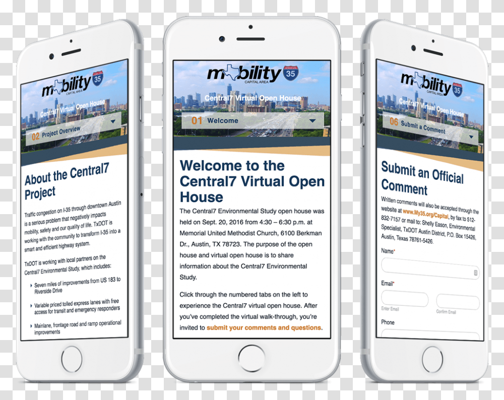 Mobile Views Of Txdot Virtual Open House Iphone, Mobile Phone, Electronics, Cell Phone Transparent Png
