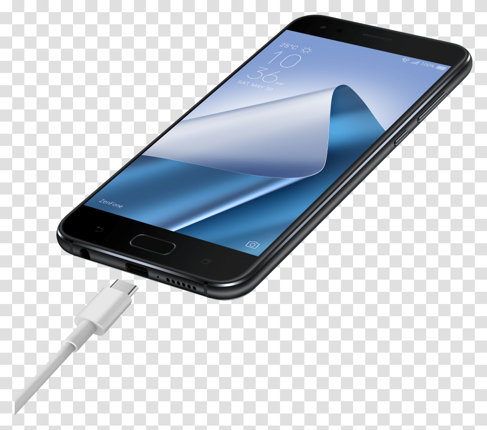 Mobile With Usb Cable Transparent Png