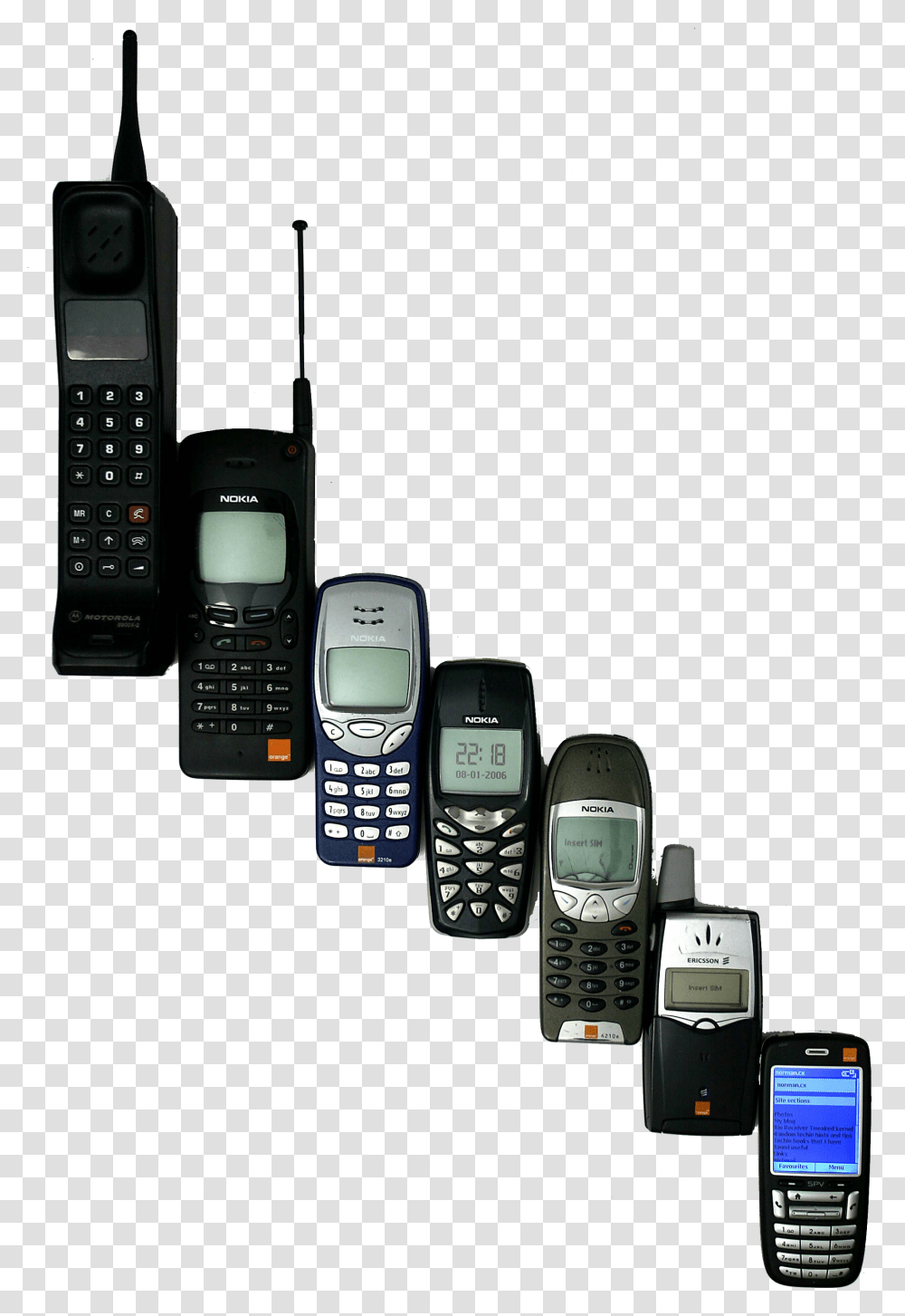 Mobilephoneevolutionpng 20483072 Mobile Phone History The First Telephone, Electronics, Cell Phone, Iphone Transparent Png