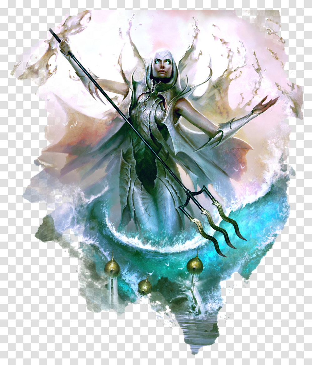 Mobius Final Fantasy Poseidon, Painting, Crystal Transparent Png