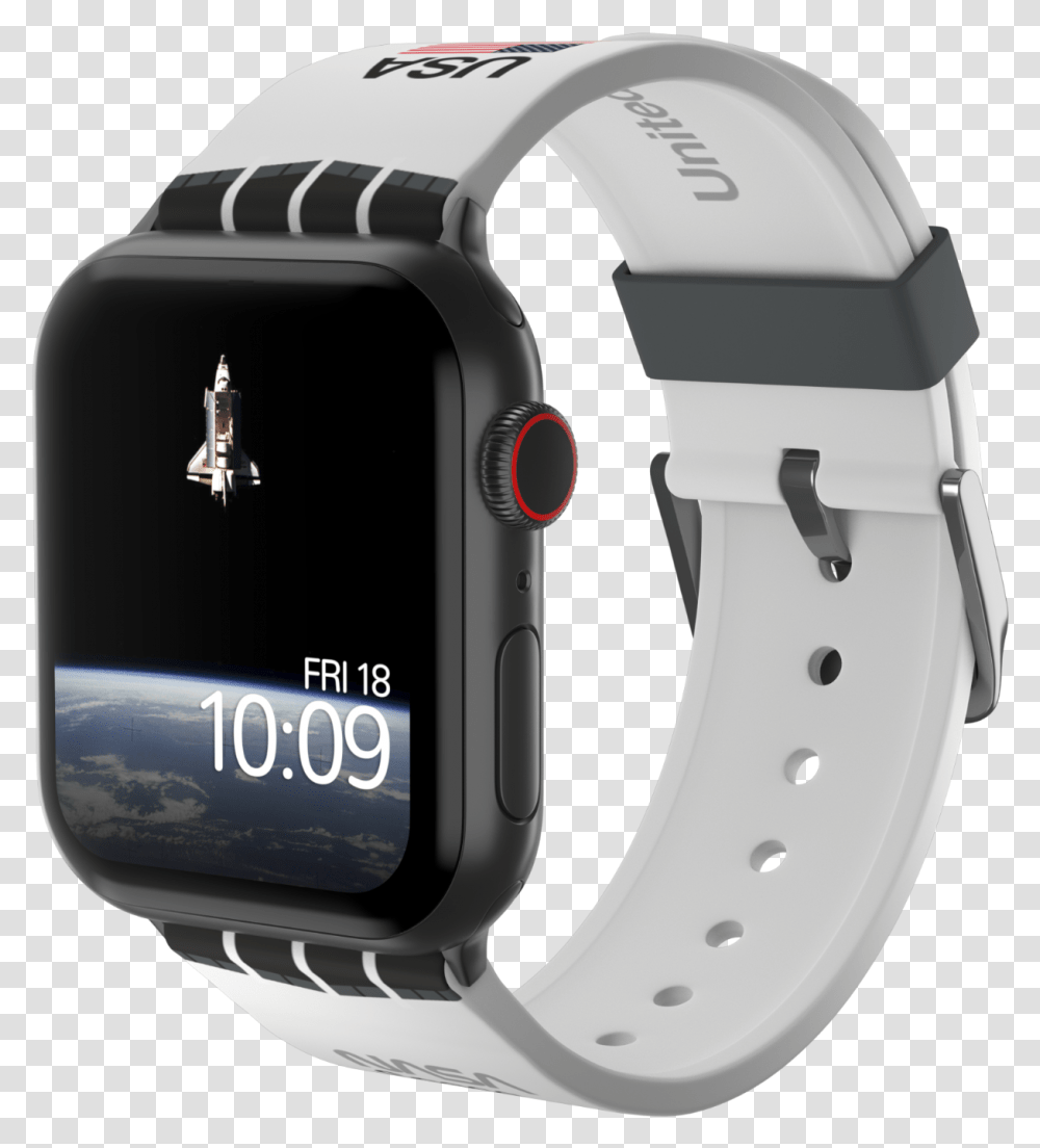 Mobyfox Nasa Apple Watch White 38mm Hex Icon Band, Wristwatch, Digital Watch, Helmet, Clothing Transparent Png