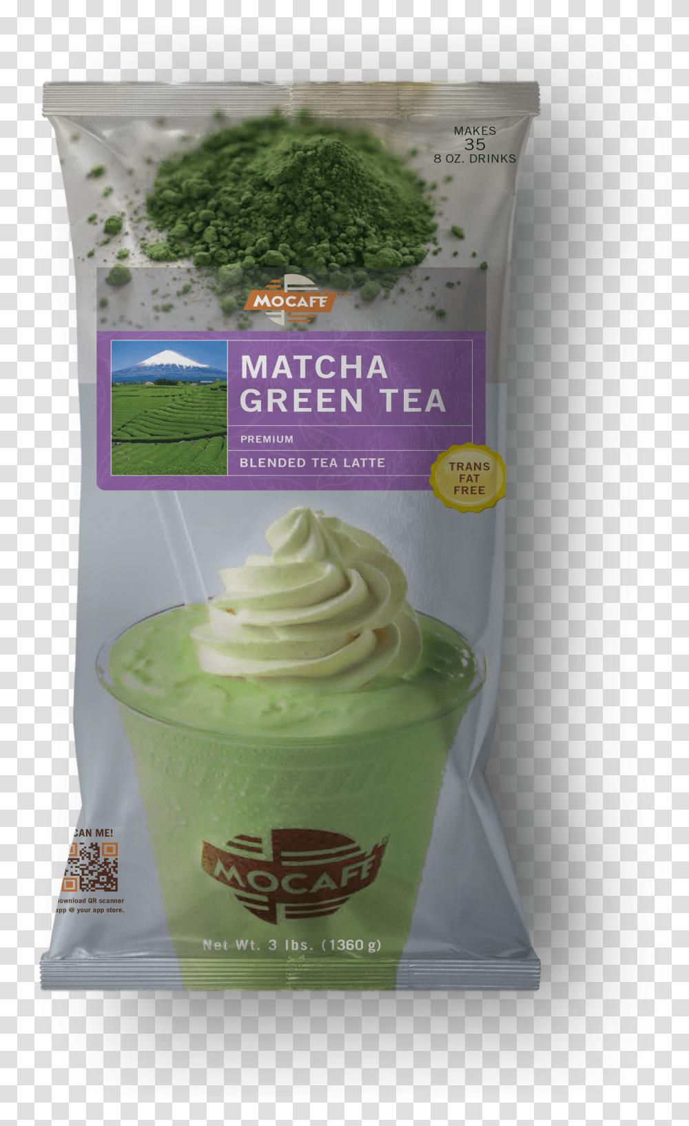 Mocafe Matcha Green Tea, Cream, Dessert, Food, Ice Cream Transparent Png