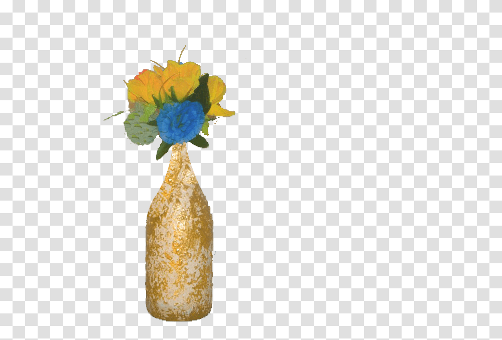 Mocha Antique Crackle Glass Vase Bouquet, Plant, Bottle, Food, Pineapple Transparent Png