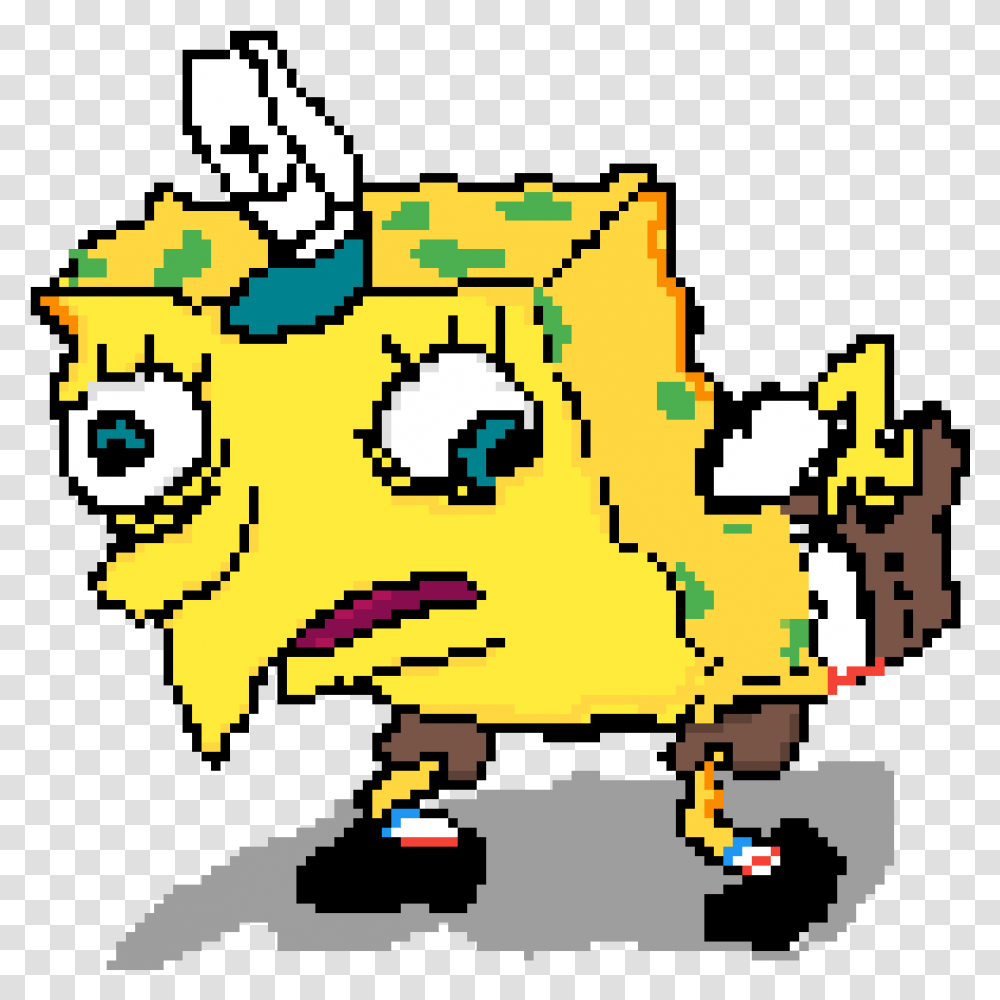 Mocking Spongebob Mocking Spongebob Pixel Art, Piggy Bank, Urban, Pac Man Transparent Png