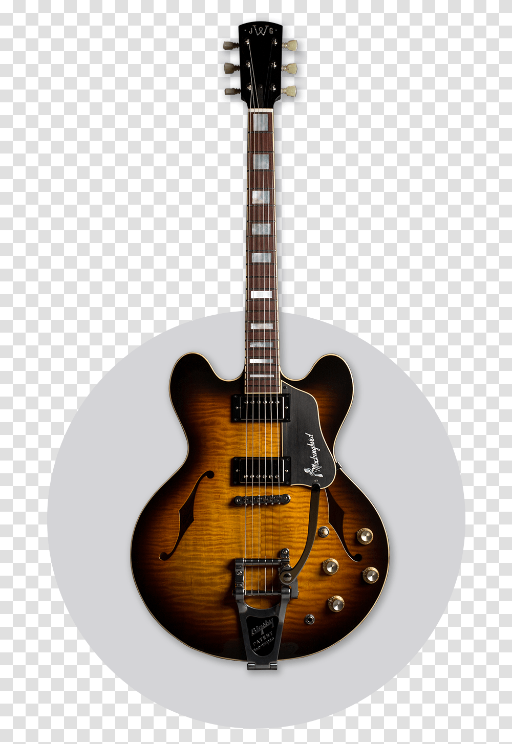 Mockingbird Web Button 2 Gibson Es 175 Red, Guitar, Leisure Activities, Musical Instrument, Electric Guitar Transparent Png