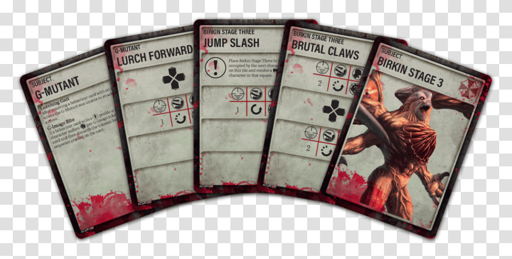 Mockup Cards Bosses Resident Evil 2 Board Game Boss Card, Person, Human, Word Transparent Png