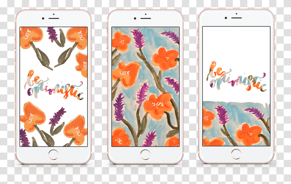 Mockups Of Lockscreens With Watercolor Poppies And Cartoon, Phone, Electronics, Mobile Phone, Cell Phone Transparent Png