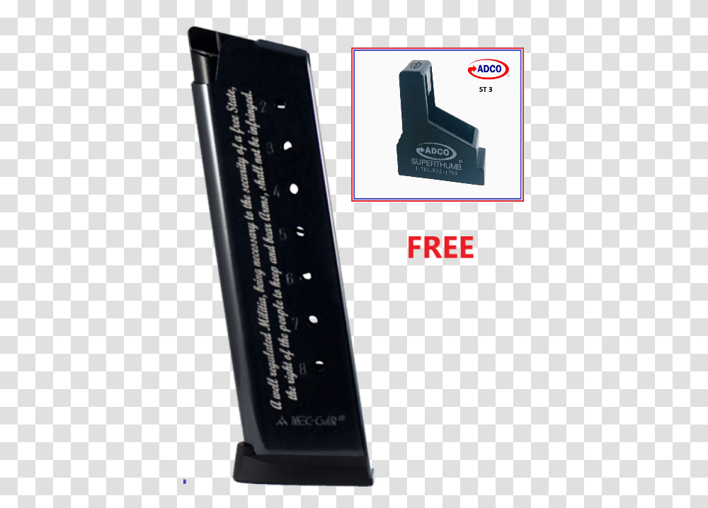 Model 1911 Magazine With The Second Amendment Inscription Musical Instrument, Mobile Phone, Electronics, Cell Phone Transparent Png