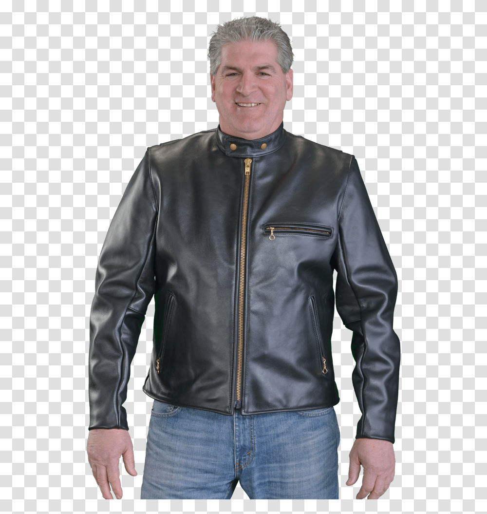 Model D Black Leather Vanson Leathers Model B, Apparel, Jacket, Coat Transparent Png