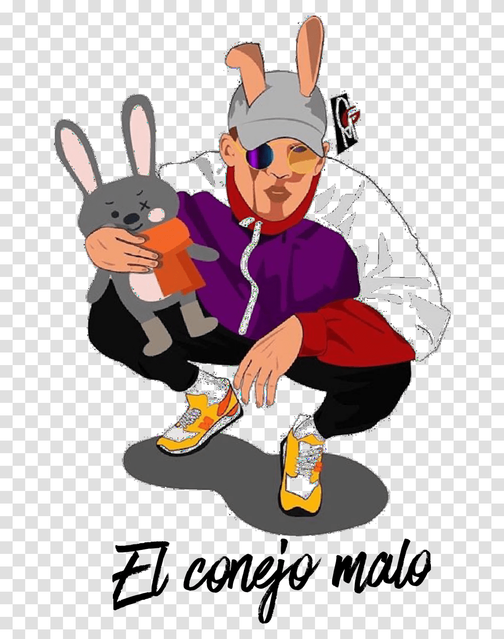 Model Image Graphic Image Bad Bunny Conejo Malo, Person, Human, Animal, Mammal Transparent Png
