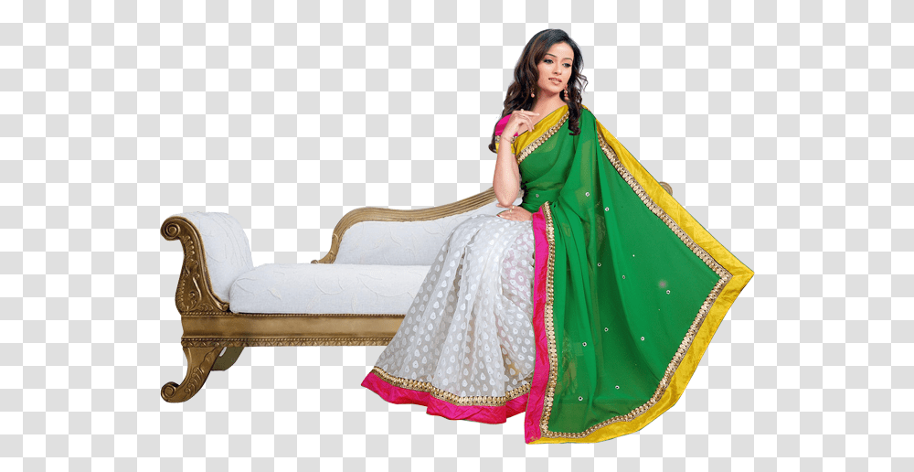 Model In Saree, Sari, Silk, Female Transparent Png