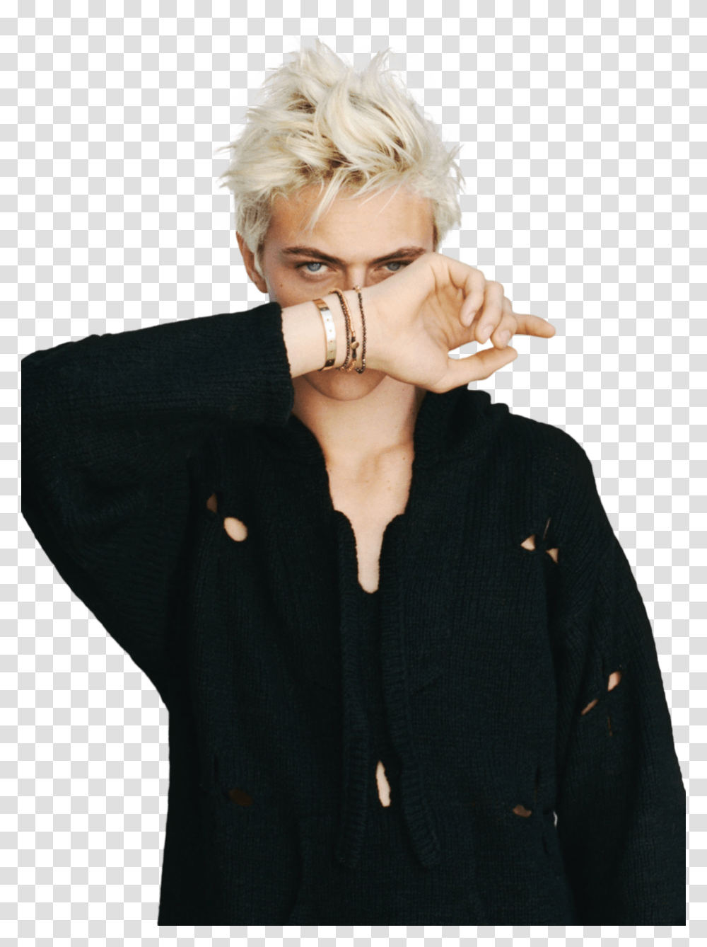 Model Lucky Blue Smith And Boy Image Lucky Blue Smith, Person, Sleeve, Long Sleeve Transparent Png