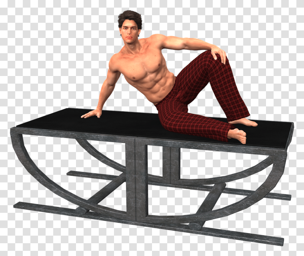 Model Man Table Pose Relaxed Isolated Sexy Sexy Table Pose, Person, Leisure Activities, Sitting Transparent Png