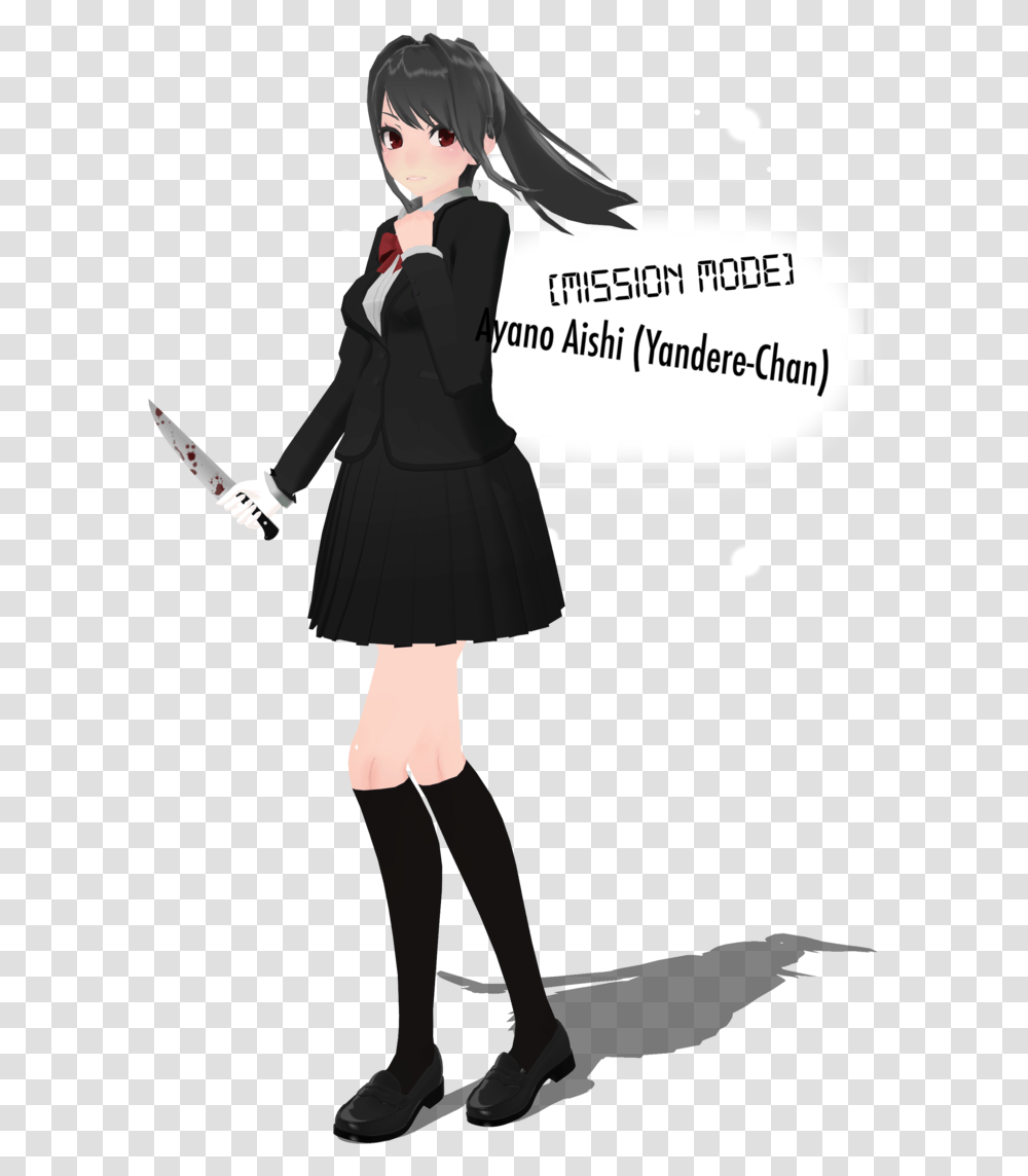 Model Mmd Dl Ayano Aishi, Person, Costume, Performer Transparent Png