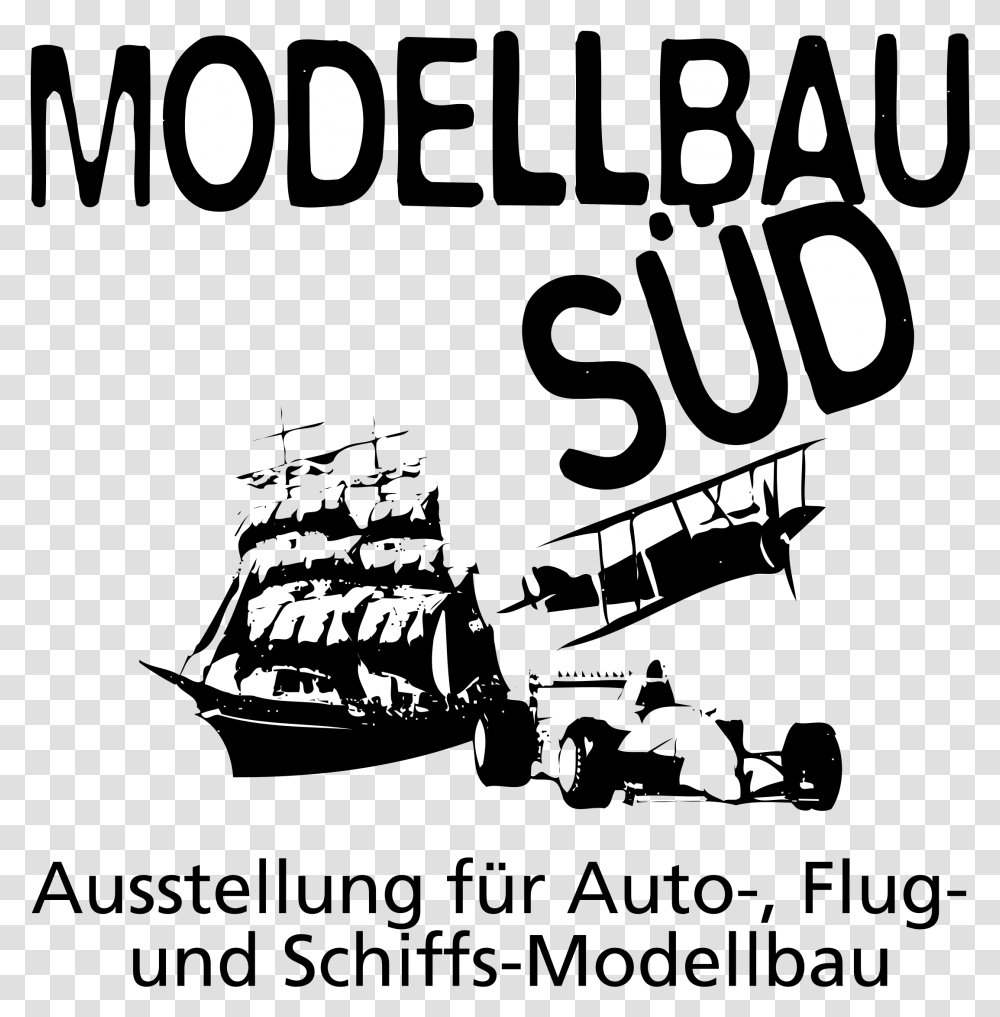 Modellbau Sud Logo Full Rigged Pinnace, Silhouette, Stencil, Alphabet Transparent Png