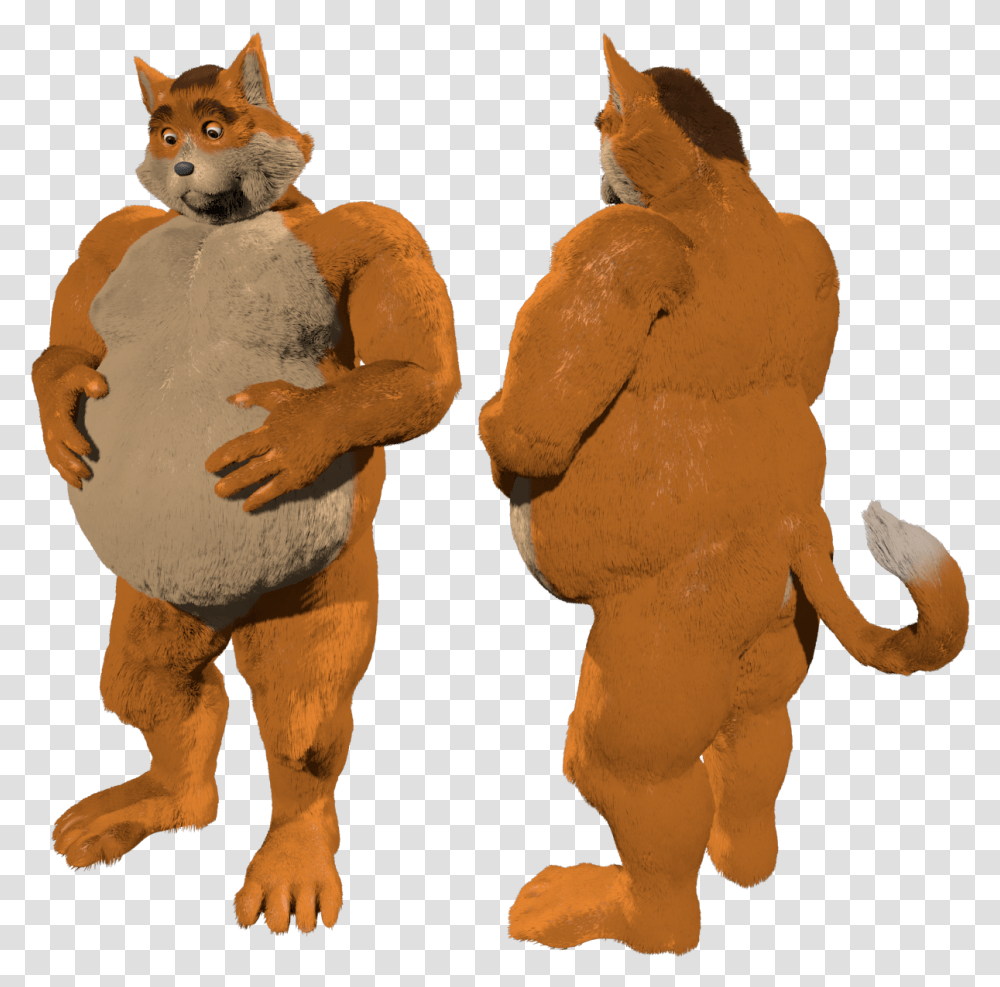 Modelling Attempt Fat Cat, Figurine, Animal, Mammal, Mascot Transparent Png