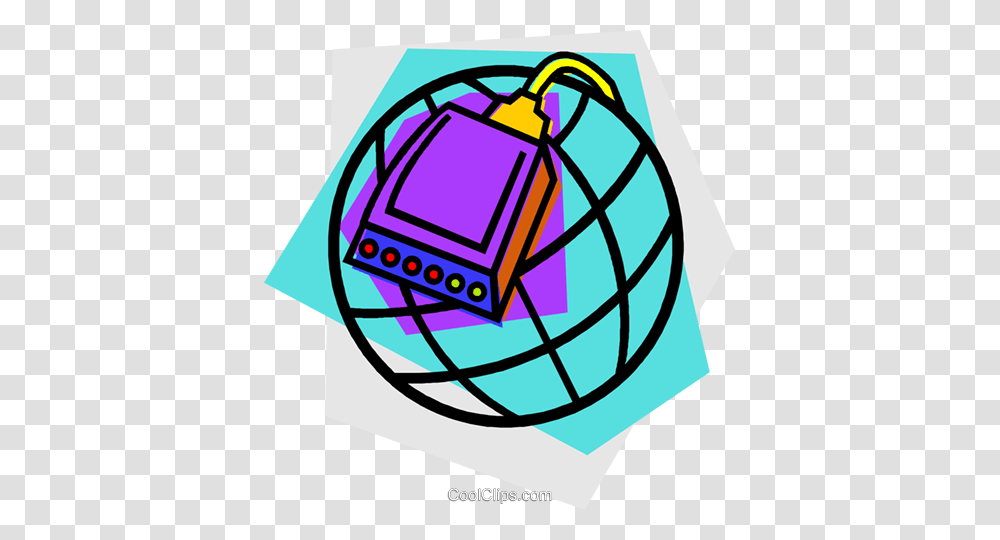 Modem With Globe Design Royalty Free Vector Clip Art Illustration, Astronomy, Outer Space, Universe, Planet Transparent Png
