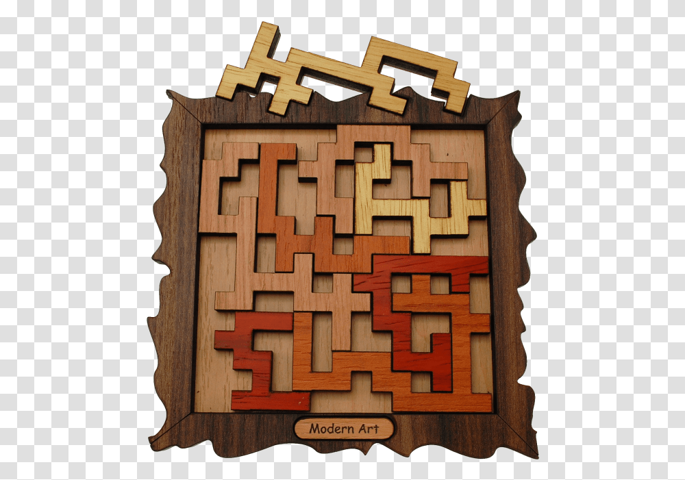 Modern Art Modern Art Wood Puzzle, Maze, Labyrinth, Pac Man, Plywood Transparent Png