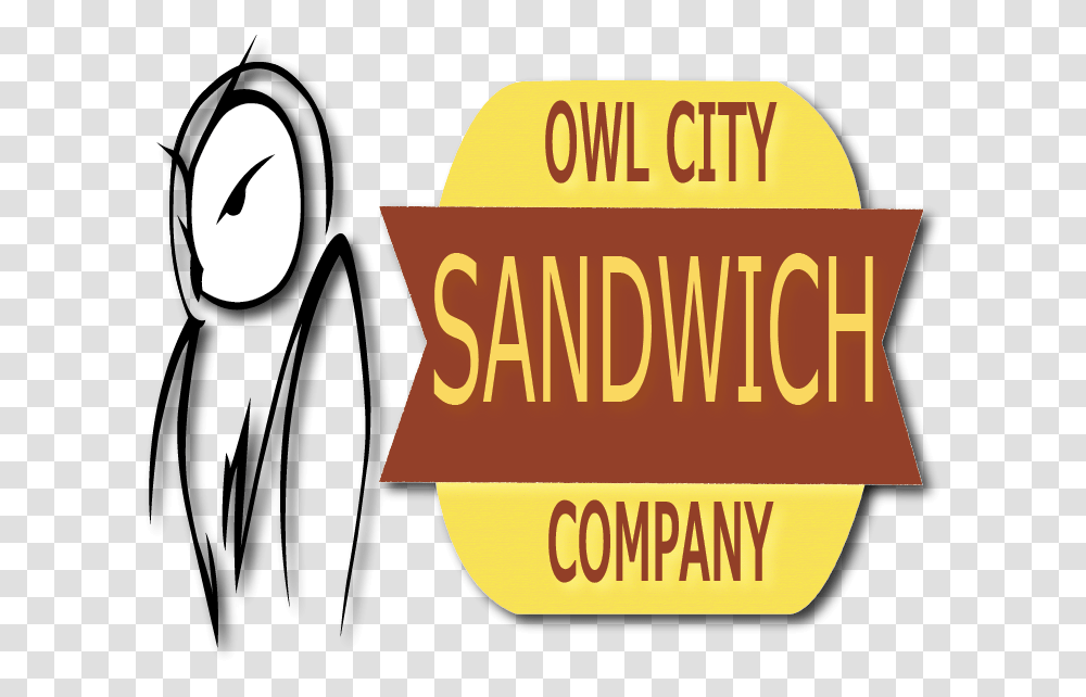 Modern Bold Nutrition Logo Design For City Owl Sandwiches Cartoon, Text, Face, Word, Symbol Transparent Png