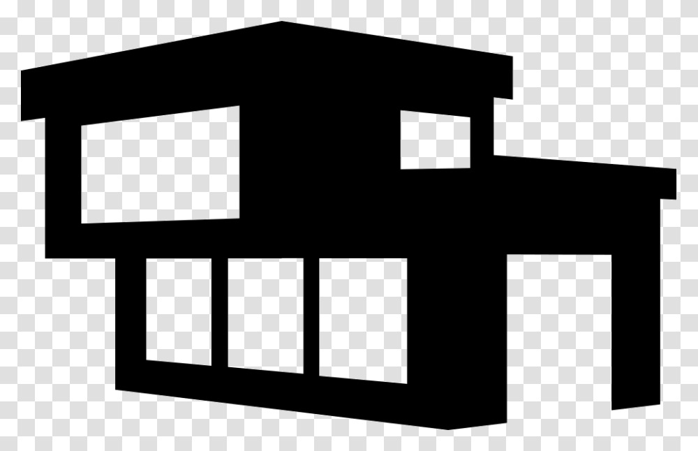 Modern Building Of A House Modern House Icon, Label, Cross Transparent Png