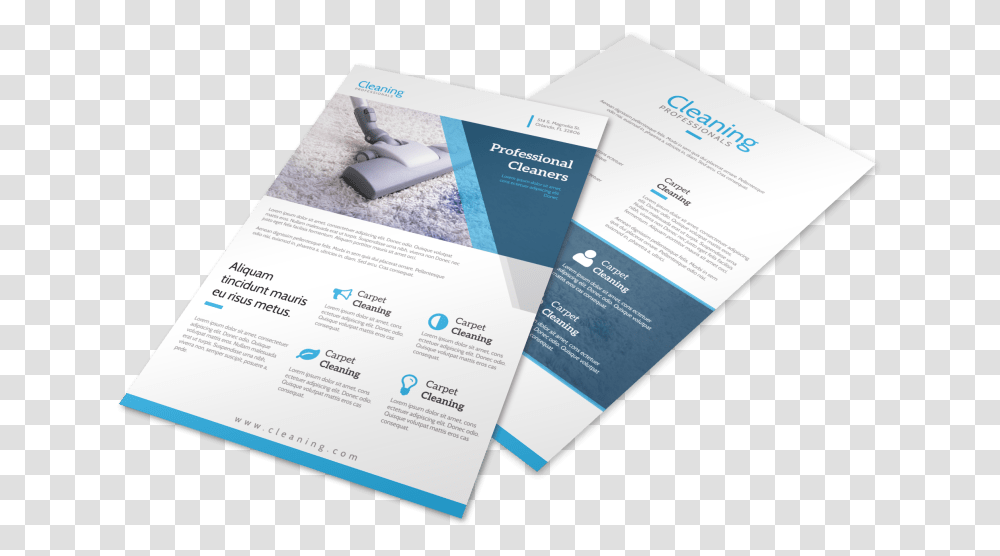 Modern Carpet Cleaning Flyer Template Preview Brochure, Poster, Paper, Advertisement, Business Card Transparent Png
