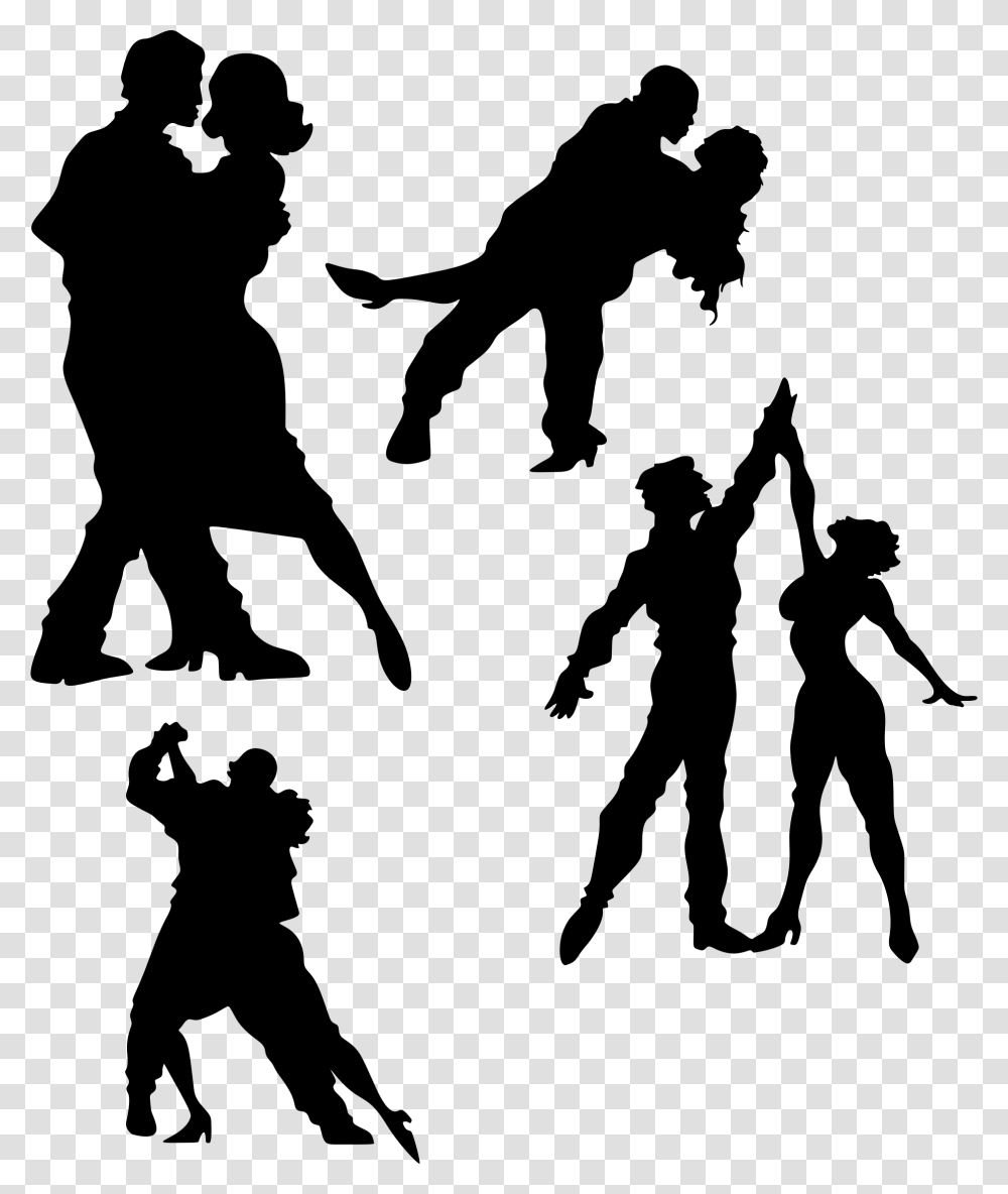 Modern Dance Silhouette Photography Silhouette Of People Dancing, Gray, World Of Warcraft Transparent Png