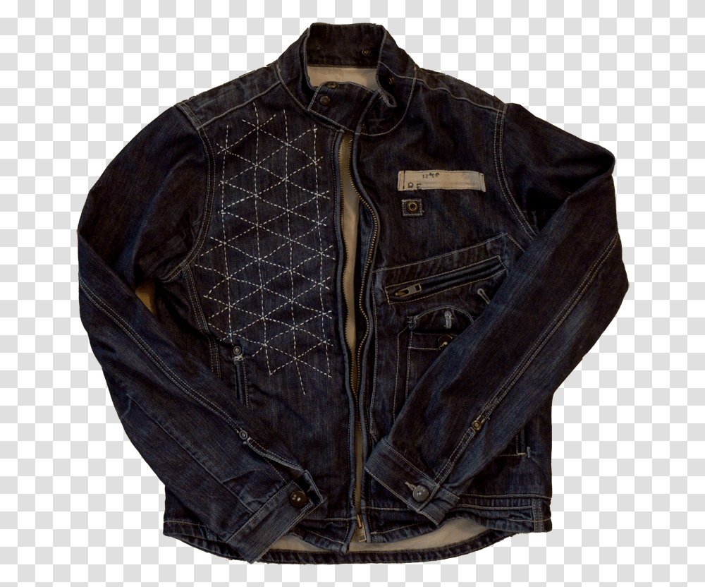 Modern Denim Fashion Leather Jacket, Apparel, Coat, Sleeve Transparent Png