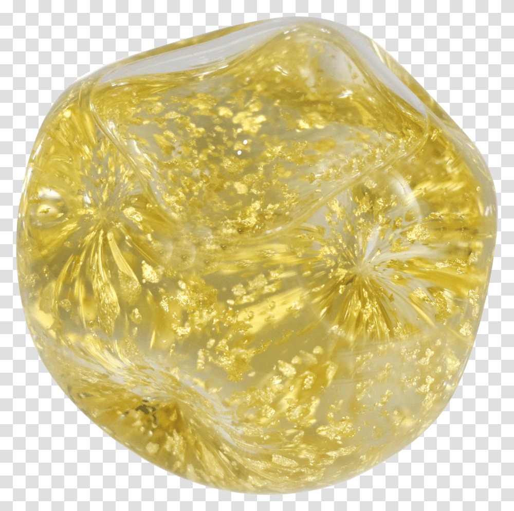 Modern Hand Blown Gold Flakes Solid Transparent Png