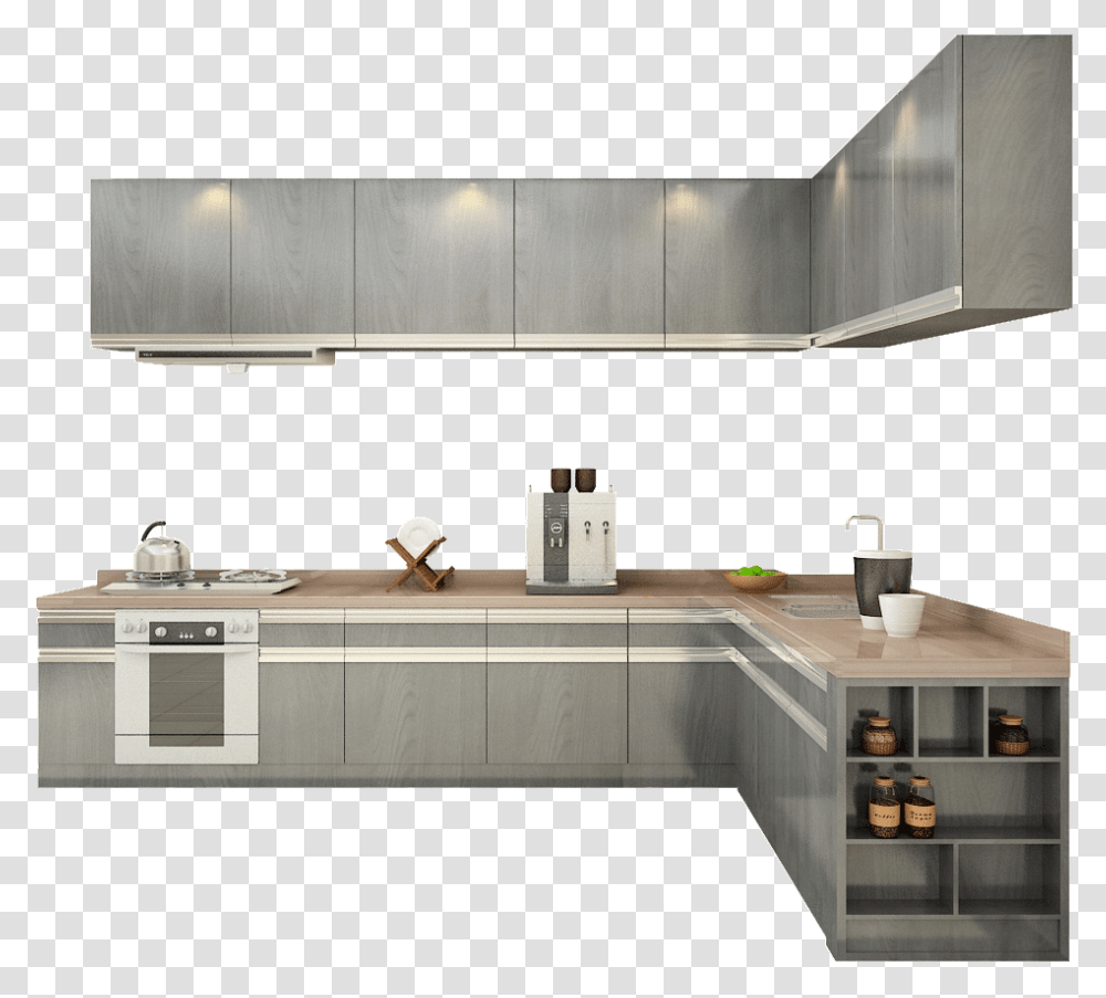 Modern Kitchen Cabinet, Indoors, Interior Design, Room, Lighting Transparent Png