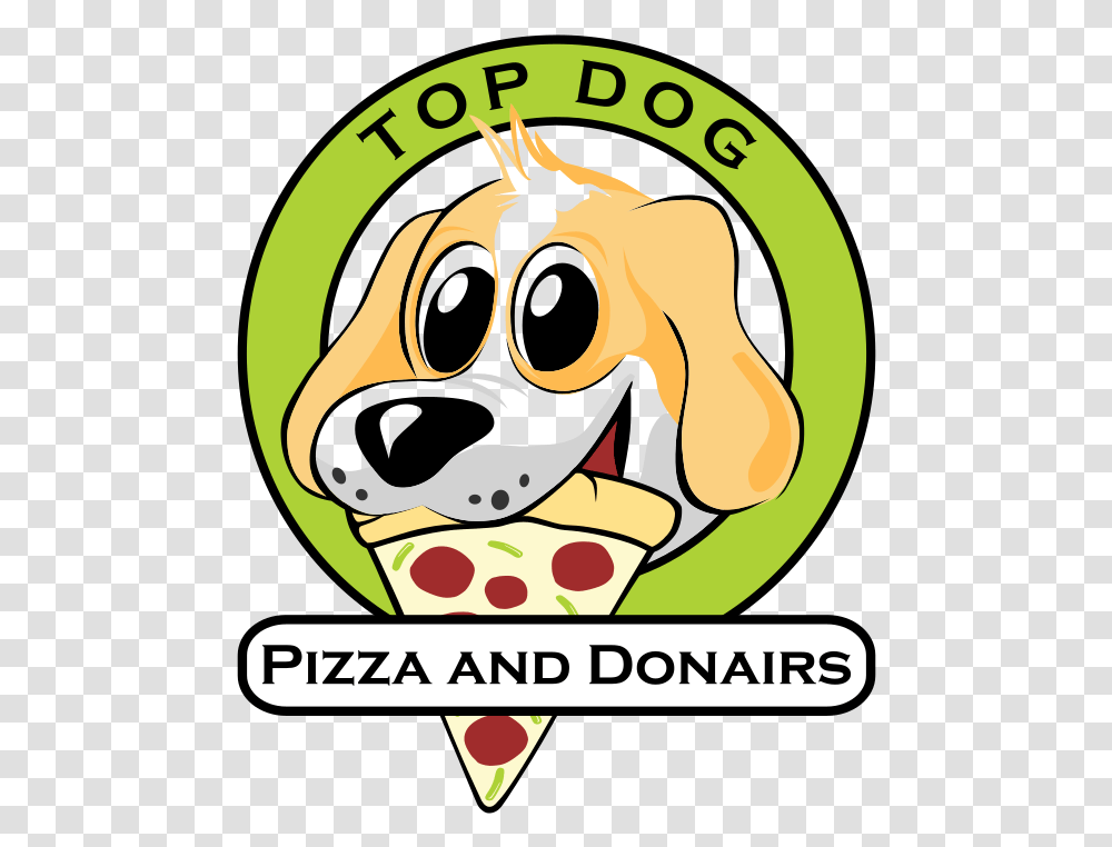 Modern Logo Design For Top Dog Pizza Cartoon, Label, Text, Advertisement, Poster Transparent Png