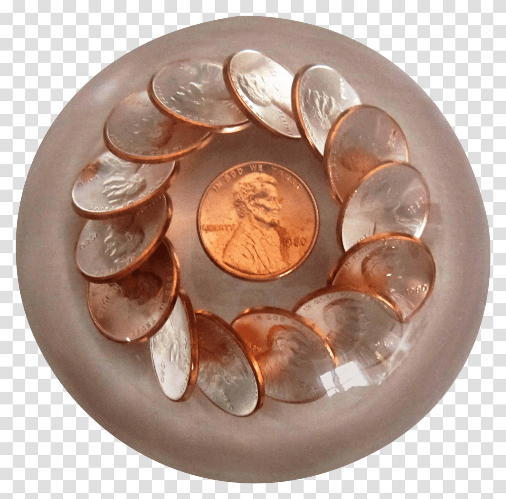 Modern Lucite Copper Penny Paperweight Hagar And Ishmael Transparent Png