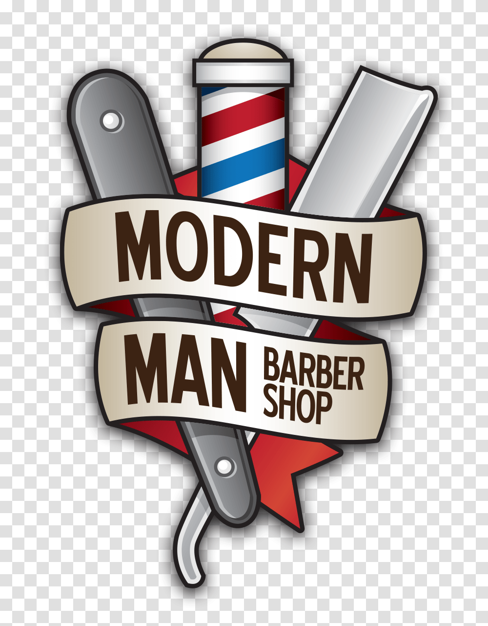 Modern Man Barber Shop, Logo, Trademark Transparent Png