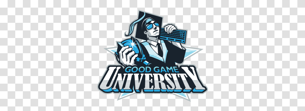 Modern Masculine University Logo Design For Good Game Good Game University, Hand, Label, Text, Flyer Transparent Png