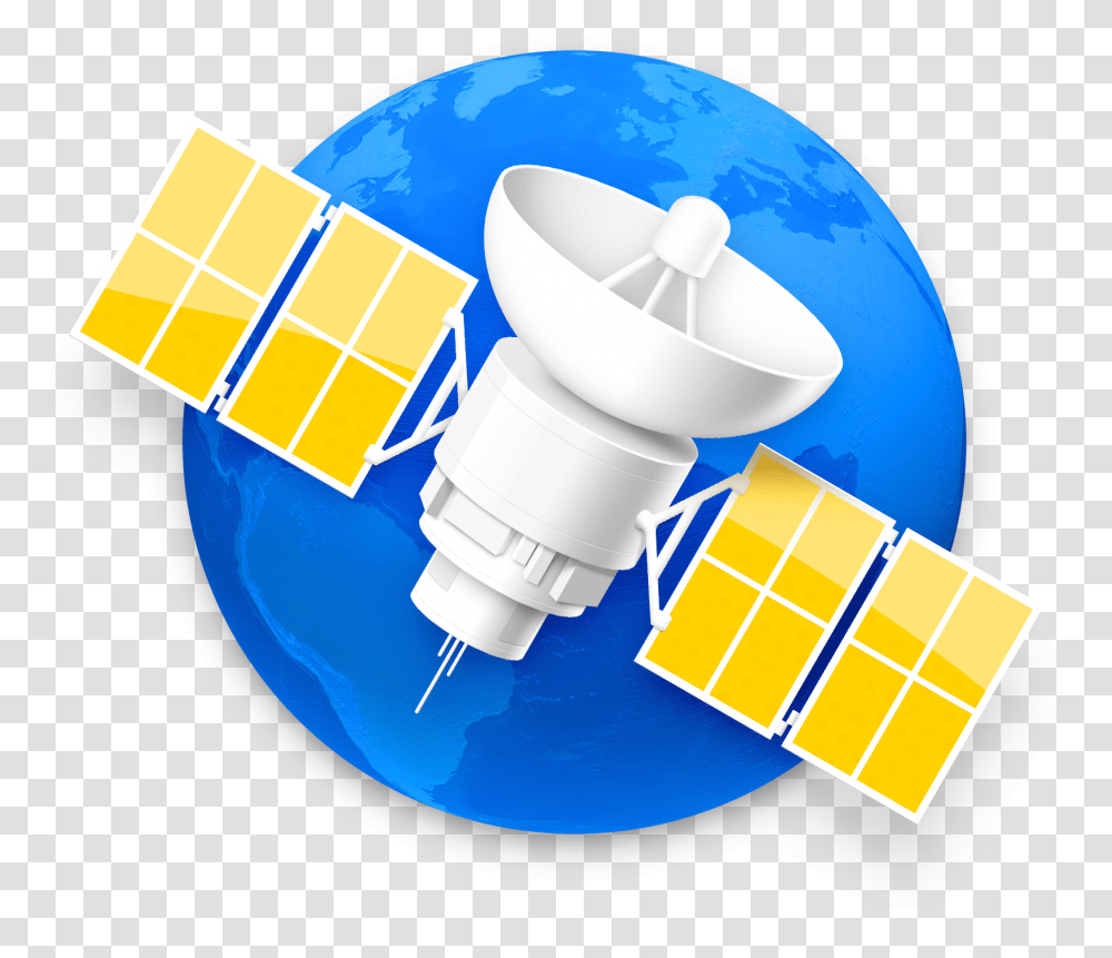 Modern Netnewswire Icon With Blue Globe And Satellite Netnewswire, Astronomy, Outer Space, Universe Transparent Png