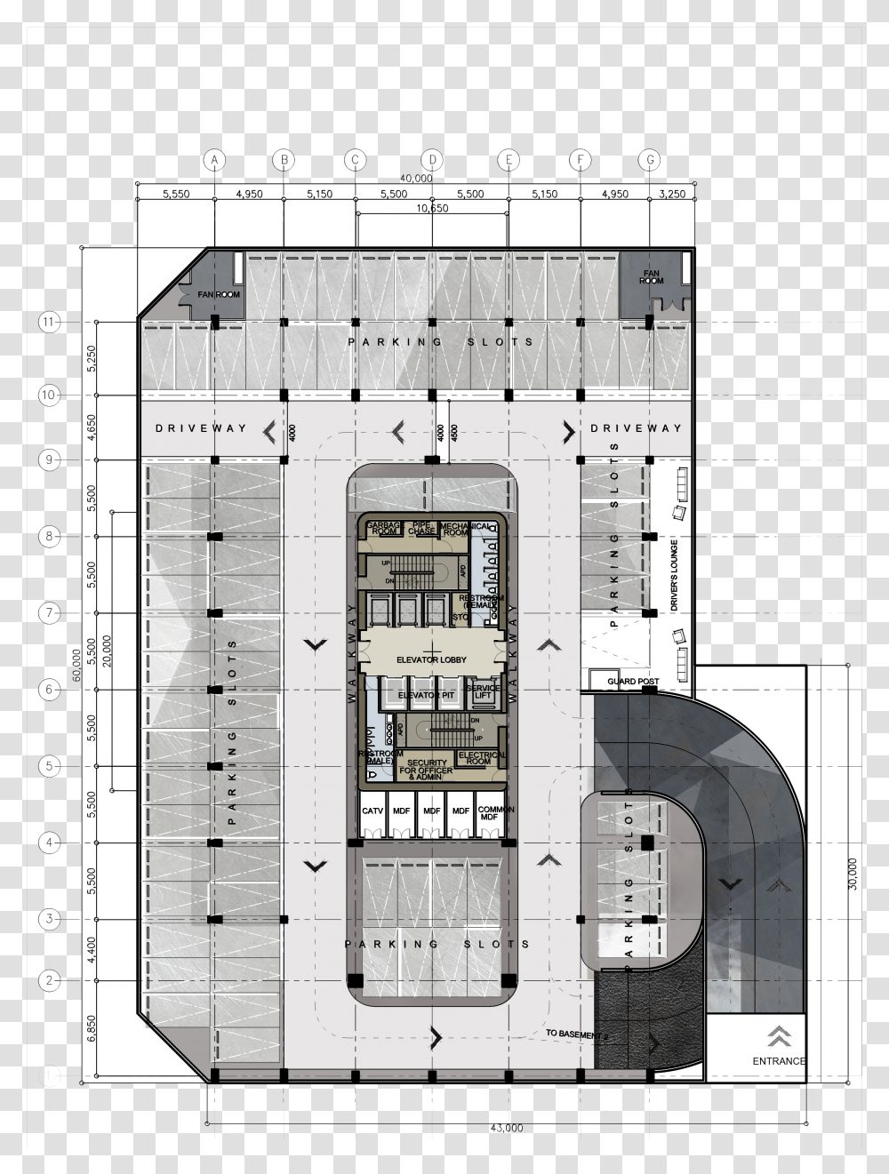 Modern Office Building Floor Plan, Diagram, Plot Transparent Png