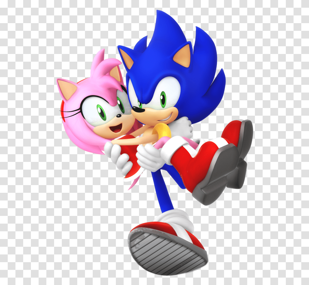 Modern Sonic 25th Anniversary Cartoons Sonic And Amy Modern, Super Mario, Toy Transparent Png