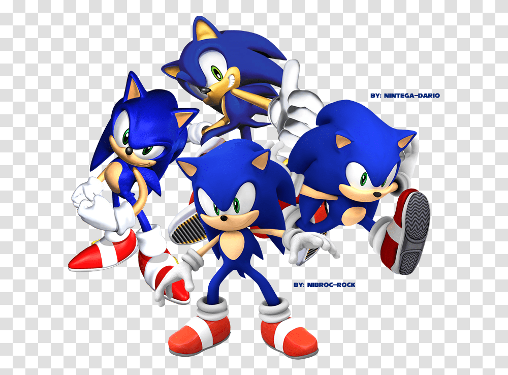 Modern Sonic Vs Movie Sonic, Super Mario, Toy Transparent Png