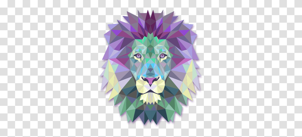 Modern Vector Image With Background Lion Abstract, Pattern, Purple Transparent Png