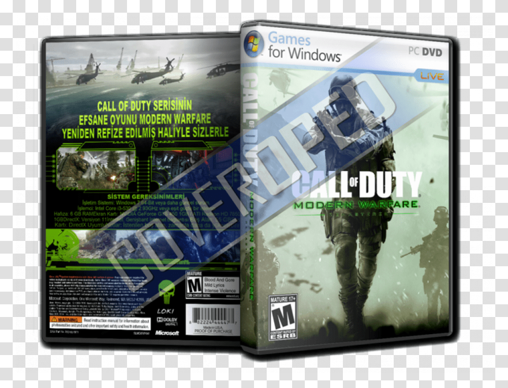 Modern Warfare Remastered Xbox 360 Cover, Airplane, Person, Poster, Advertisement Transparent Png