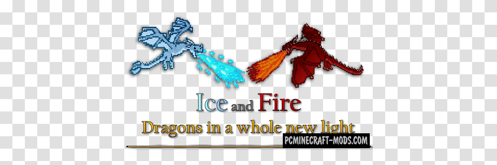 Modified Tnt Wars Fire V Ice Map For Minecraft 116 1152 Fire And Ice Dragons Minecraft, Text, Book, Poster, Advertisement Transparent Png