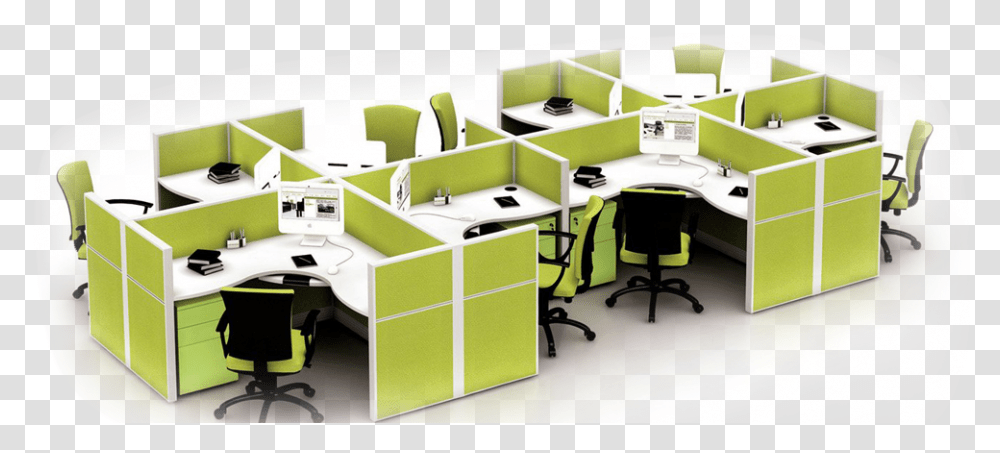 Modular Office Work Station, Furniture, Desk, Table, Computer Transparent Png
