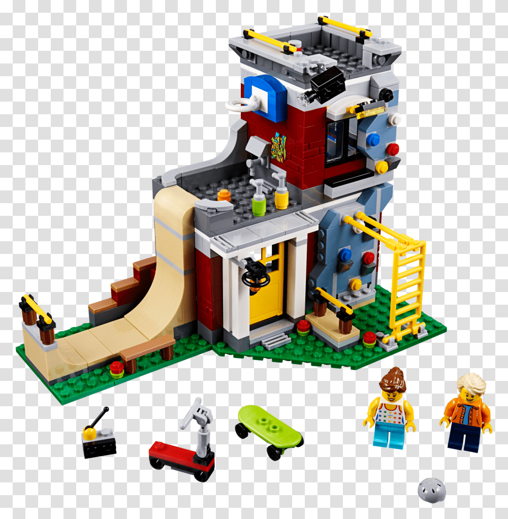 Modular Skate House Lego Creator 2018 Sets, Toy, Person, Human, Robot Transparent Png