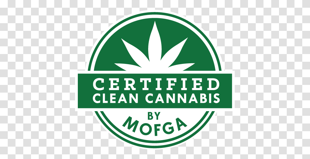 Mofga Certified Clean Cannabis Logos - Certification Emblem, Label, Text, Symbol, Trademark Transparent Png