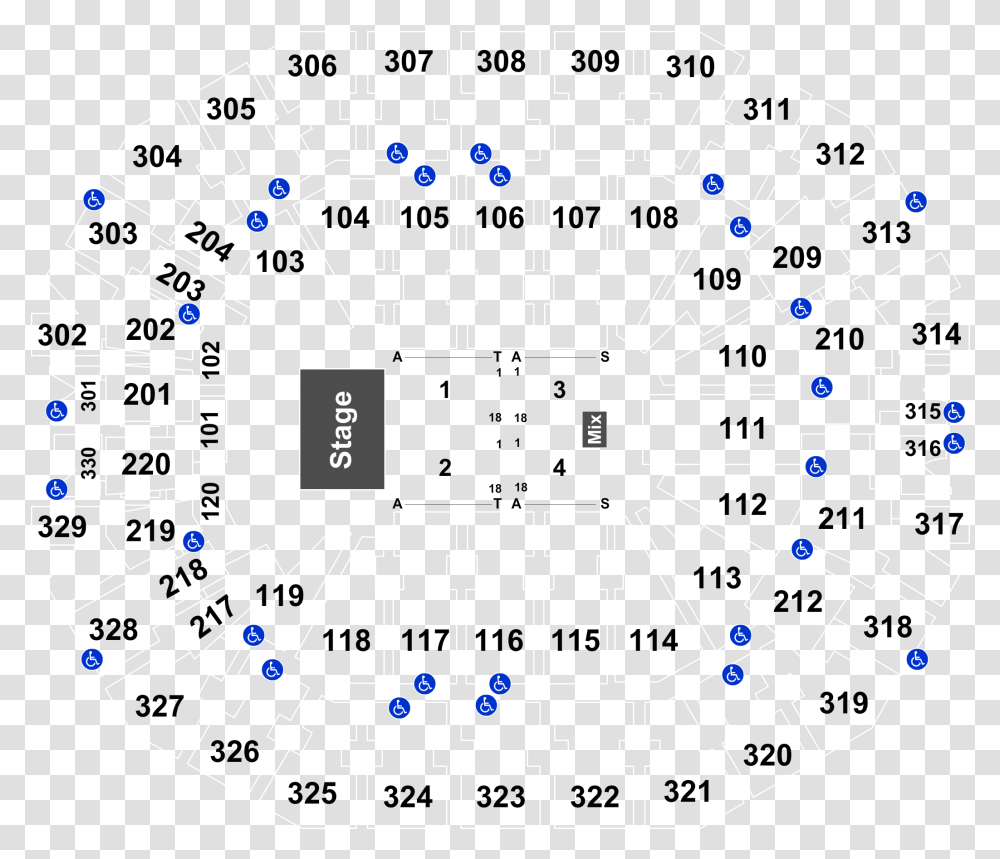 Mohegan Sun Arena Seating Chart, Diagram, Plan, Plot, Lighting Transparent Png