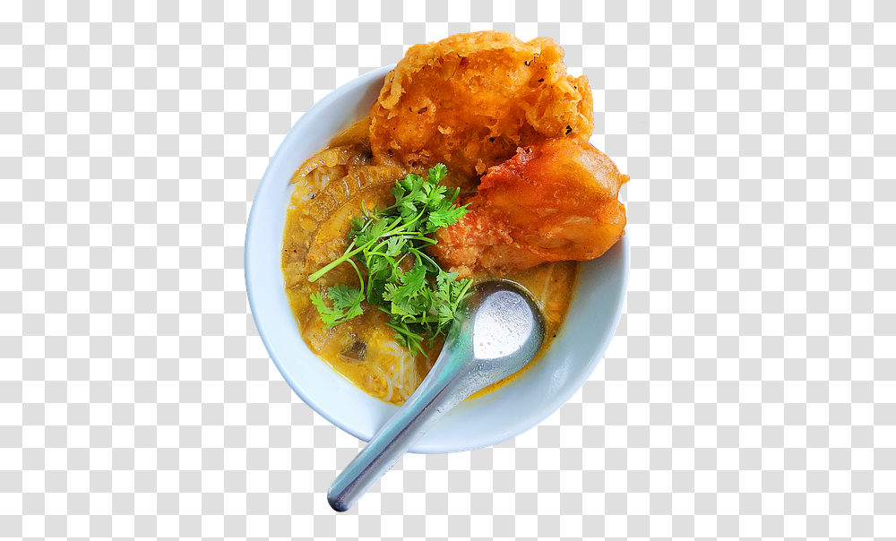 Mohinga, Dish, Meal, Food, Spoon Transparent Png
