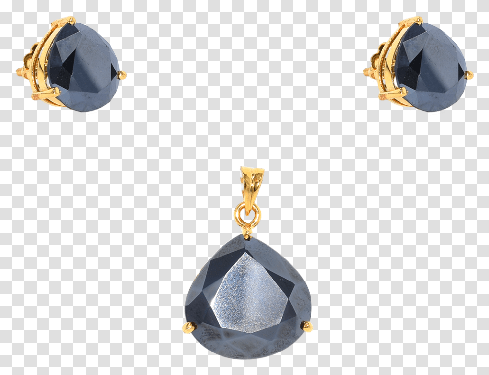 Moissanite Pendant Set In Blue Colour Earrings, Diamond, Gemstone, Jewelry, Accessories Transparent Png