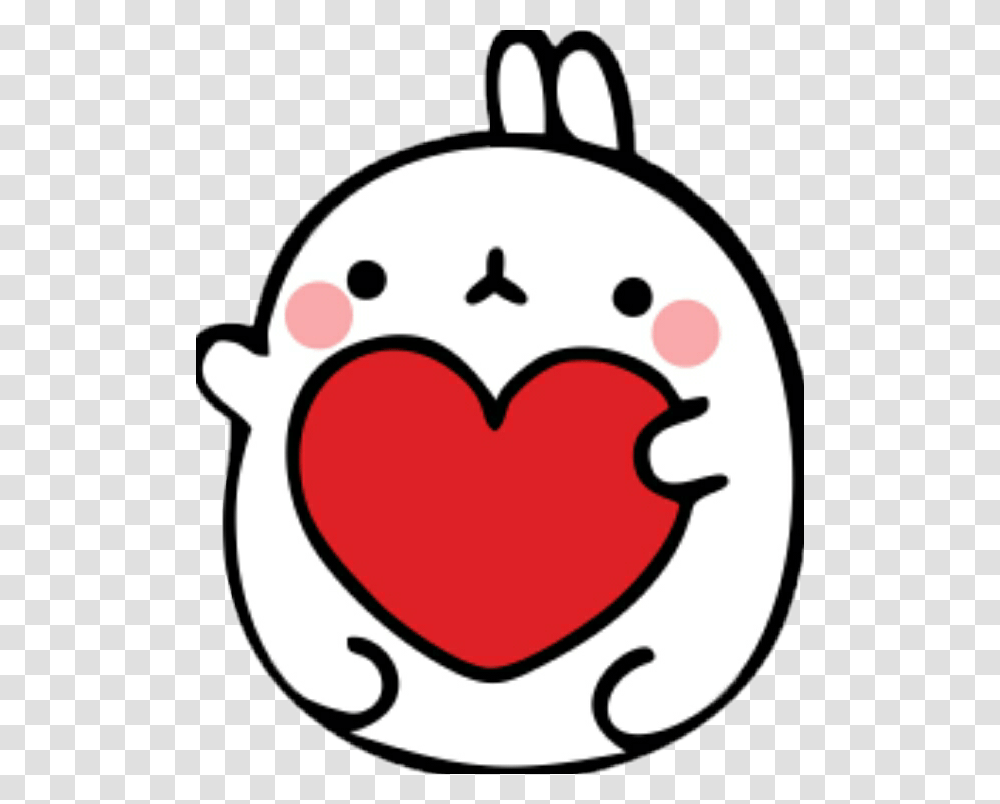 Molang Cute Heart Kawaii Banny Cute Christmas Bunny Cartoon, Label, Stencil, Pillow Transparent Png