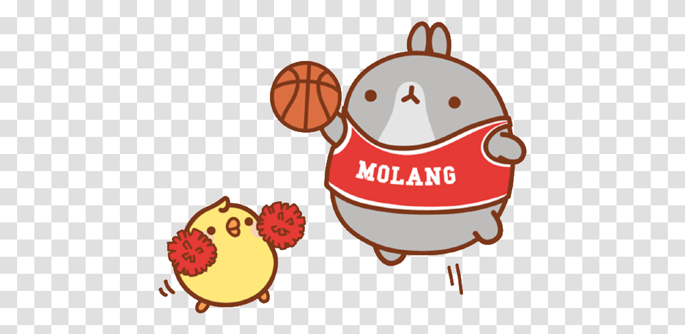 Molang Kawaii Basketball Molang Sport, Animal, Food, Piggy Bank, Transportation Transparent Png