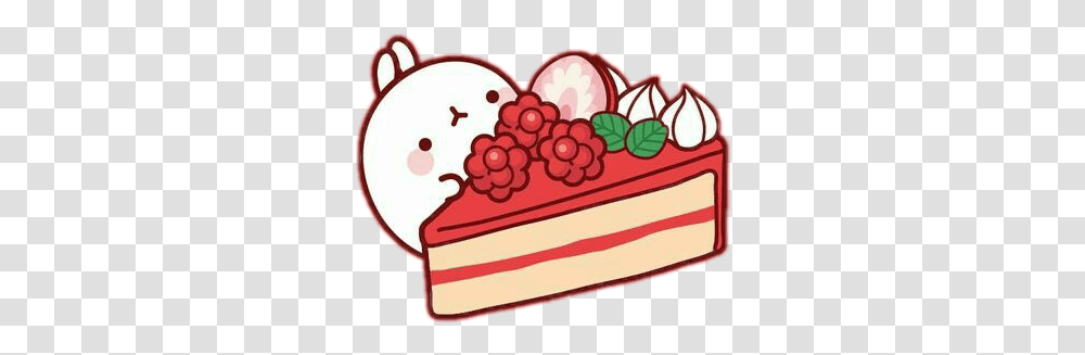 Molang Kawaii Rabbit Redvelvetcake Red Cake Cute Wallpaper, Sweets, Food, Confectionery, Dessert Transparent Png